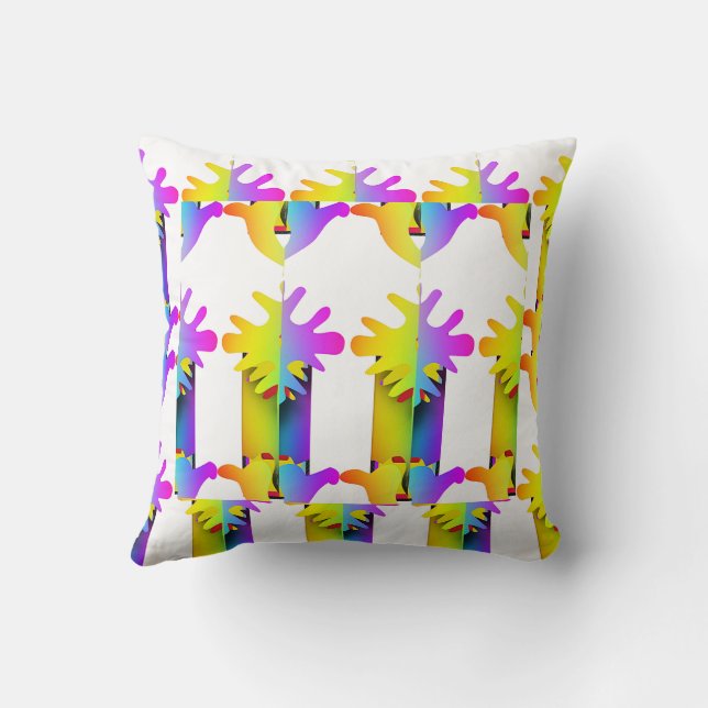 Yellow Purple Blossoms  Decorator  Throw Pillow (Back)