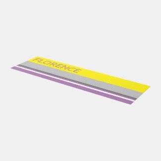 Yellow purple gray stripes  - personalized