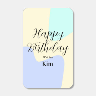 Yellow purple green happy birthday abstract pastel matchboxes