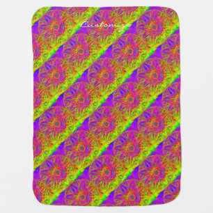 yellow purple mandala Thunder_Cove Stroller Blanket