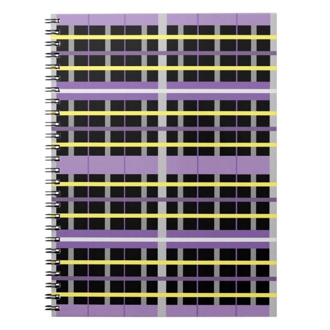 yellow-purple-plaid notebook (Front)