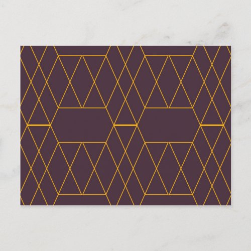 Yellow purple simple modern geometric graphic postcard