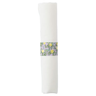 Yellow & Purple Vintage Elegant Spring Wedding Napkin Bands