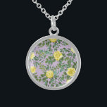 Yellow & Purple Vintage Elegant Spring Wedding Sterling Silver Necklace<br><div class="desc">Beautiful Light Yellow & Lilac Purple peony & rose floral wedding invitations with abundant greenery.  Perfect for an elegant floral theme or traditional white wedding in the Spring or Summer.  Customize the color and text to make this wedding collection your own!</div>