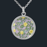 Yellow & Purple Vintage Elegant Spring Wedding Sterling Silver Necklace<br><div class="desc">Beautiful Light Yellow & Lilac Purple peony & rose floral wedding invitations with abundant greenery.  Perfect for an elegant floral theme or traditional white wedding in the Spring or Summer.  Customize the color and text to make this wedding collection your own!</div>