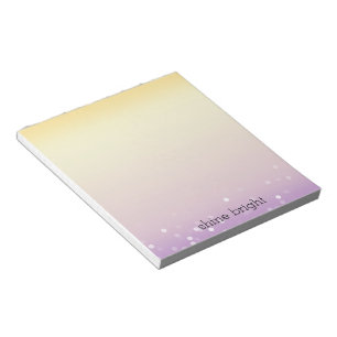 Yellow Purple White Bokeh Confetti Dots Notepad