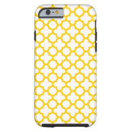 Yellow Quatrefoil Pattern Tough iPhone 6 Case
