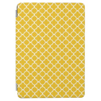 Yellow Quatrefoil Pattern Ipad Air Cover by heartlockedcases at Zazzle