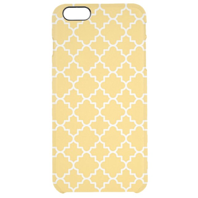 Yellow Quatrefoil Pattern Uncommon iPhone Case (Back)