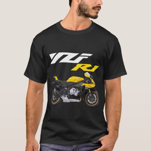 Yellow R1 Sportsbike Motorcyle T_Shirt