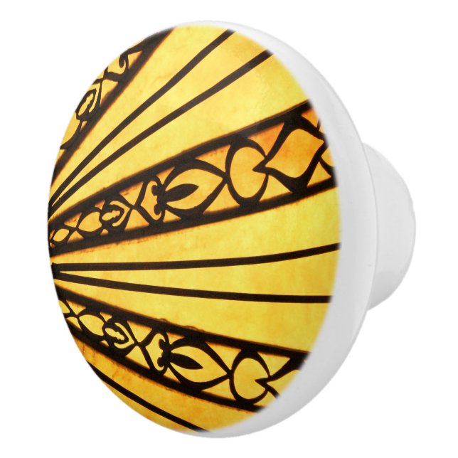 Yellow Radial Ceramic Knob (Right)