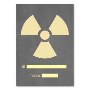 Yellow Radiation Symbol Chalkboard Place Card