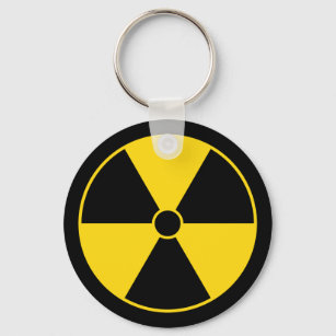 Yellow Radiation Symbol Keychain
