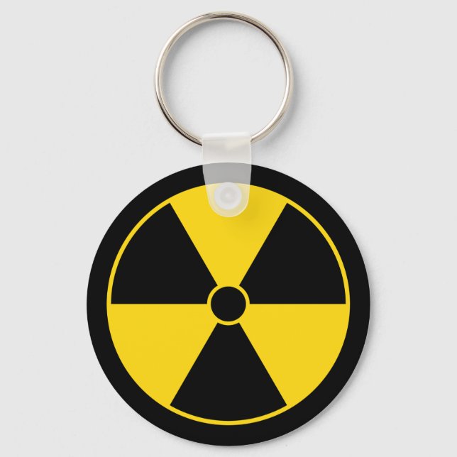 Yellow Radiation Symbol Keychain (Front)