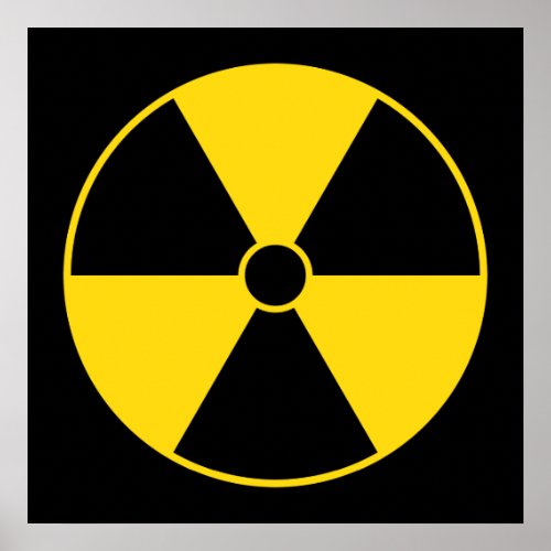 Yellow Radiation Symbol Poster