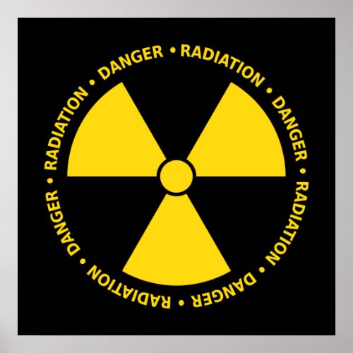 Yellow Radiation Symbol Poster