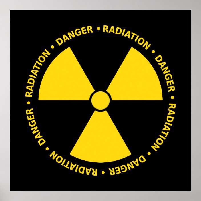 Yellow Radiation Symbol Poster