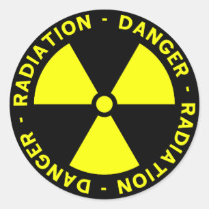 Yellow Radiation Symbol Sticker