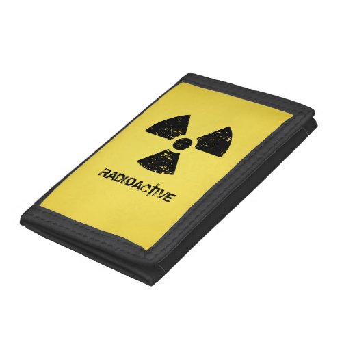 Yellow Radioactive Symbol Tri_fold Wallet