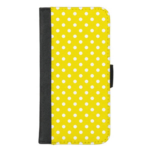 Yellow Radioactive with white polka dots 1 iPhone 87 Plus Wallet Case