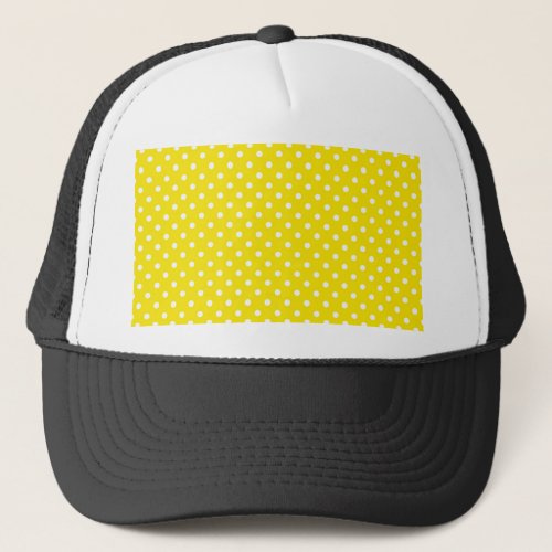 Yellow Radioactive with white polka dots 1 Trucker Hat