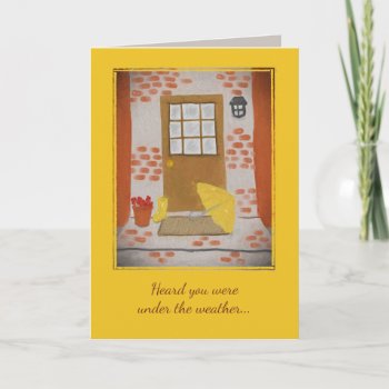 Yellow Rain Gear After The Rain Get Well Card by sfcount at Zazzle