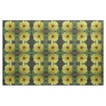 Yellow Raindrops Marigold Floral Patterned Fabric