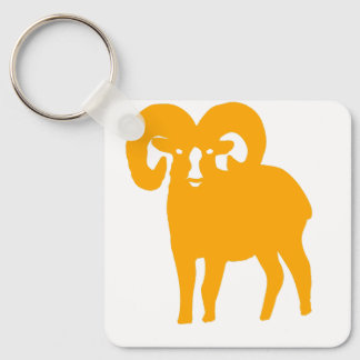 Yellow Ram Zodiac – Bold Aries Silhouette Keychain