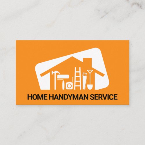 Yellow Rectangle Home Handyman Tools Business Card