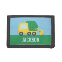 Yellow Recycling Garbage Truck Kids Personalized