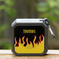 Yellow, Red and Black Flames Personalized
