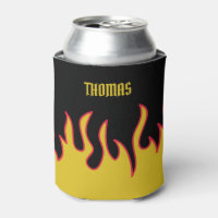 Yellow, Red and Black Flames Personalized