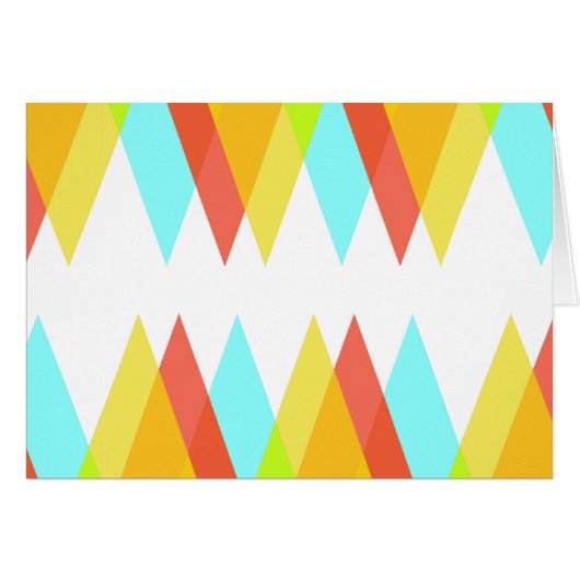 Yellow, red and cadet blue triangles cards (Front Horizontal)