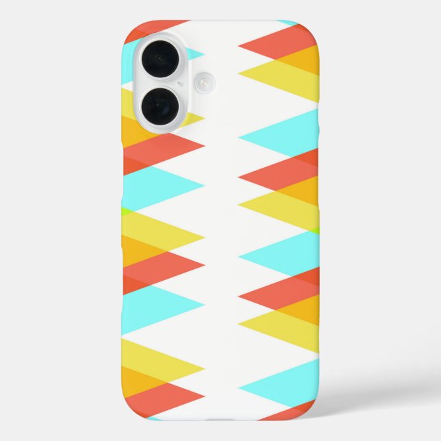 Yellow, red and cadet blue triangles Case-Mate iPhone case (Back)