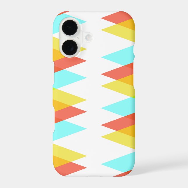 Yellow, red and cadet blue triangles Case-Mate iPhone case (Back)