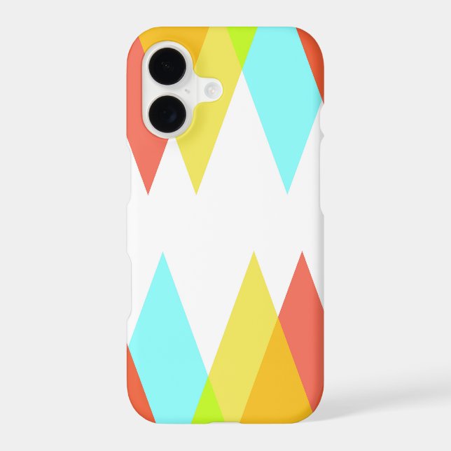 Yellow, red and cadet blue triangles Case-Mate iPhone case (Back)