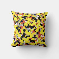 Yellow Red Black Grey Camouflage Camo Pattern