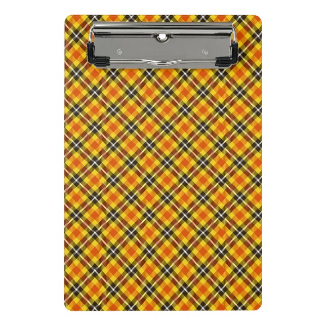 Yellow Red Black Plaid Texture Pattern-57570 Mini Clipboard (Front)