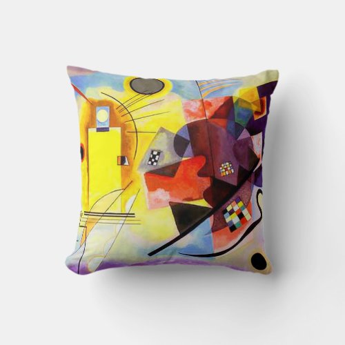 Yellow Red Blue by Vassily Kandinsky Throw Pillow