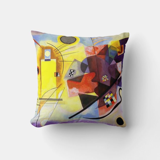 Yellow Red Blue by Vassily Kandinsky Throw Pillow (Front)