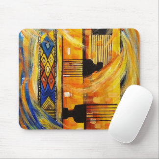 Yellow Red Blue Ethiopian Patterns Mousepad