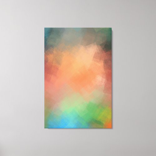 Yellow Red Blue Green Modern Colorful Abstract Art Canvas Print