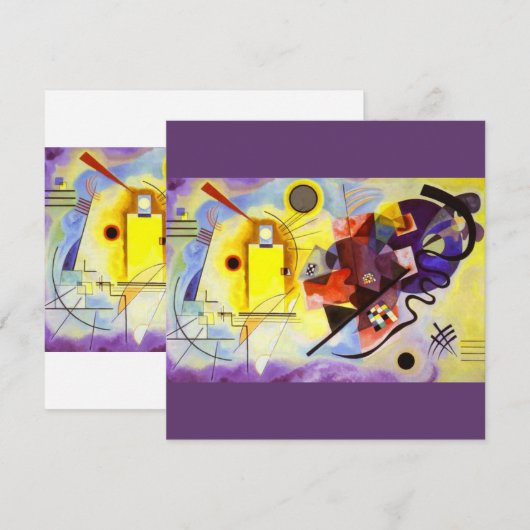 Yellow Red Blue Kandinsky Abstract Painting (Front/Back)