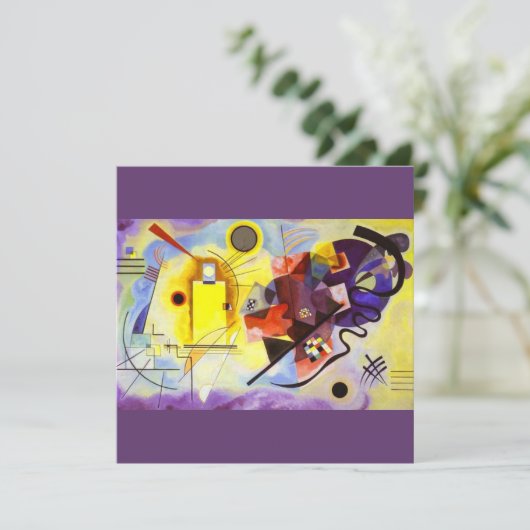 Yellow Red Blue Kandinsky Abstract Painting (Standing Front)