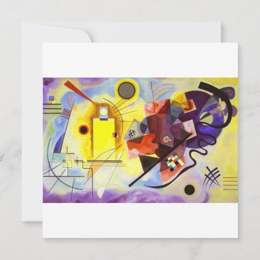 Yellow Red Blue Kandinsky Abstract Painting (Back)