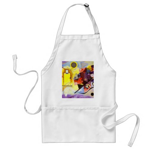 Yellow Red Blue Kandinsky Abstract Painting Adult Apron