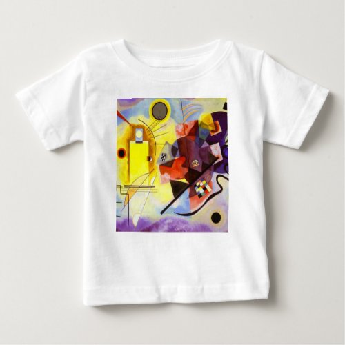 Yellow Red Blue Kandinsky Abstract Painting Baby T_Shirt