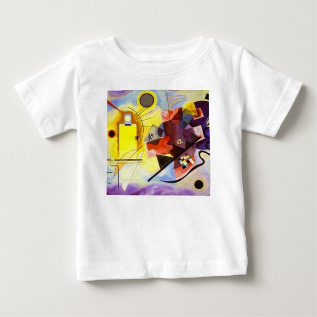 Yellow Red Blue Kandinsky Abstract Painting Baby T-Shirt (Front)