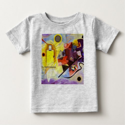 Yellow Red Blue Kandinsky Abstract Painting Baby T_Shirt
