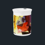 Yellow Red Blue Kandinsky Abstract Painting Beverage Pitcher<br><div class="desc">One of the unique works of Wassily Kandinsky,  one of the founding artists of Abstract Expressionism. Wassily Kandinsky is known for his neat shapes and is at the crossroads for new era artists.</div>